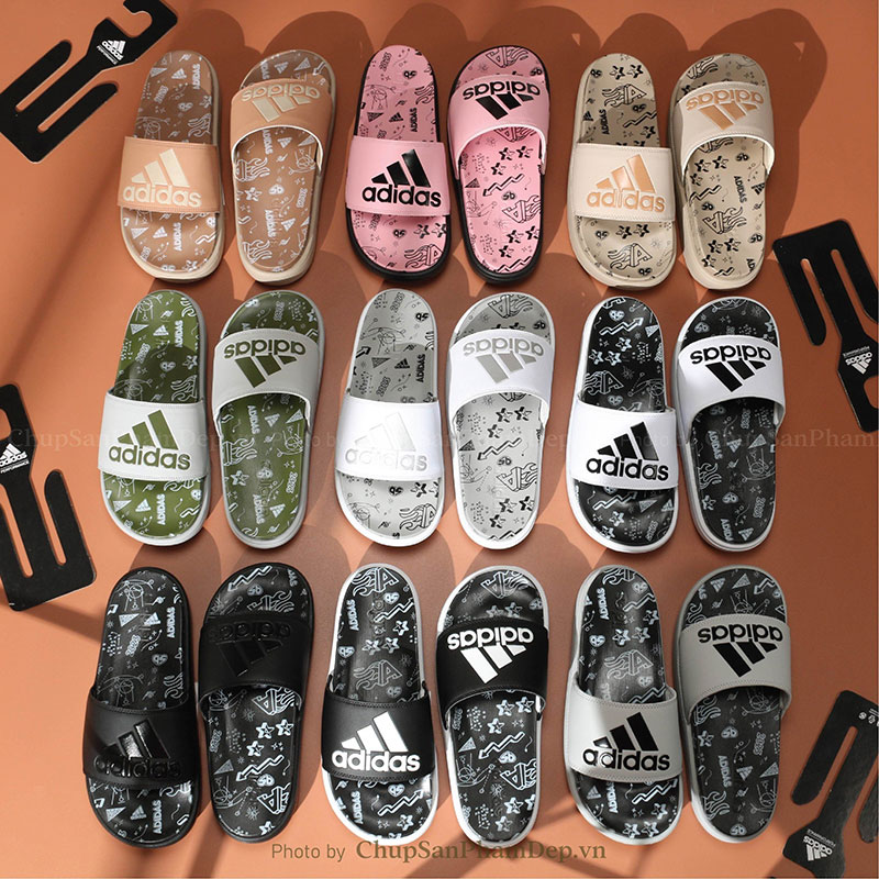 Dép Adidas 3D Đế Họa Tiết Bắt Mắt Siêu Hot