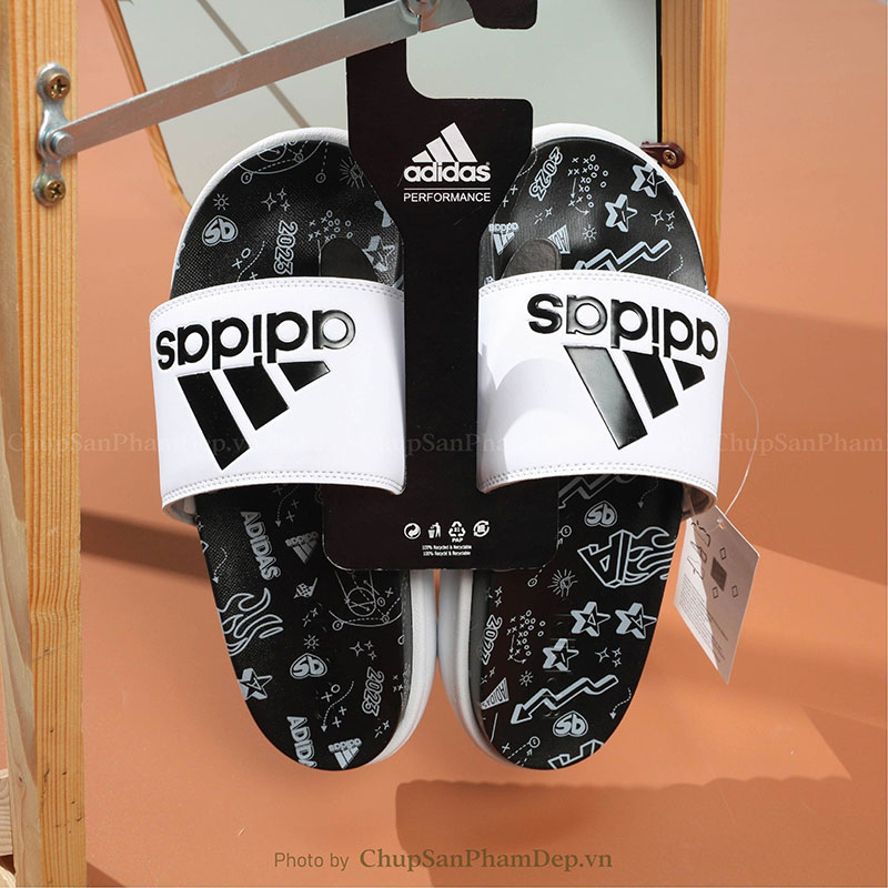 Dép Adidas 3D Đế Họa Tiết Bắt Mắt Siêu Hot