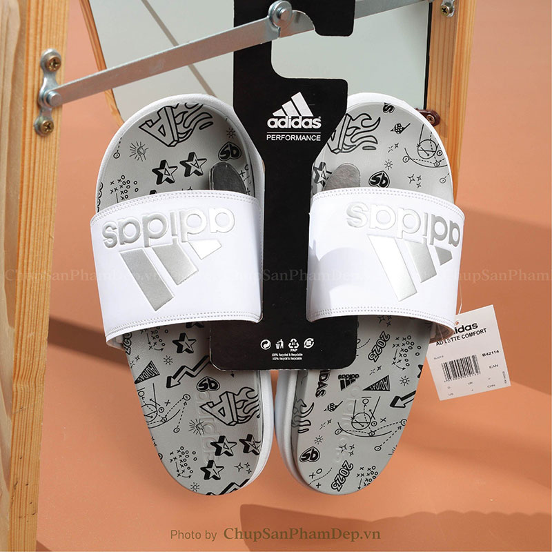 Dép Adidas 3D Đế Họa Tiết Bắt Mắt Siêu Hot