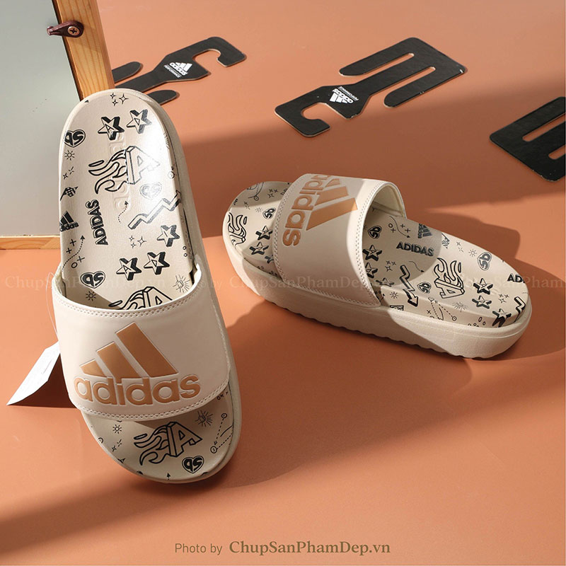 Dép Adidas 3D Đế Họa Tiết Bắt Mắt Siêu Hot