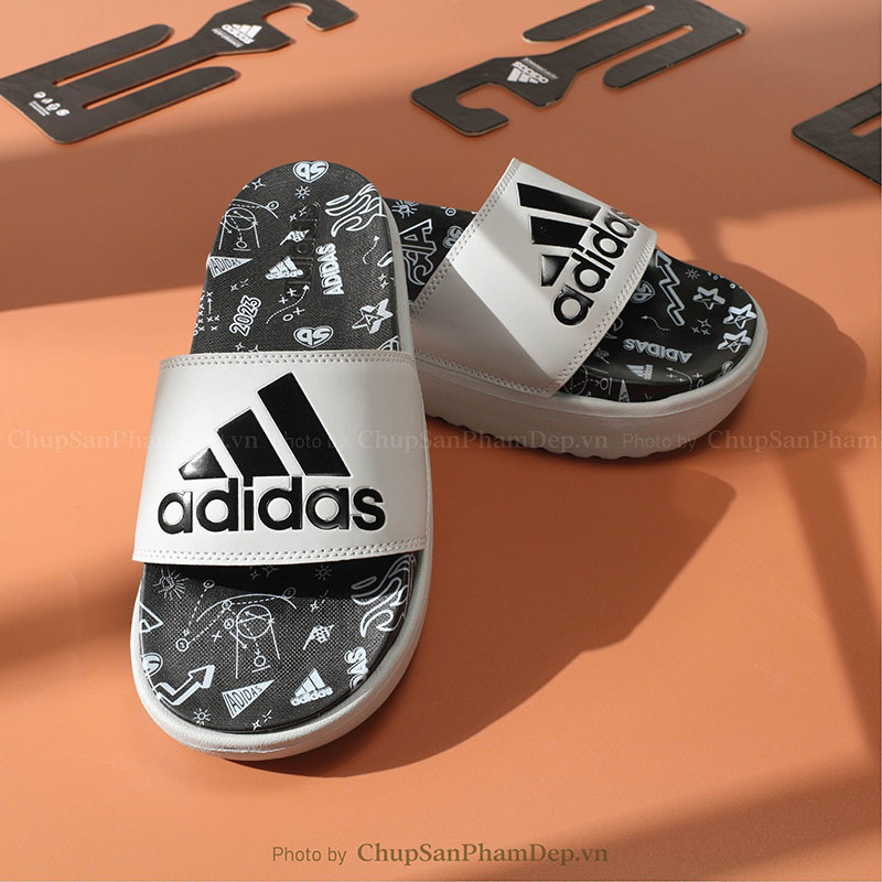 Dép Adidas 3D Đế Họa Tiết Bắt Mắt Siêu Hot