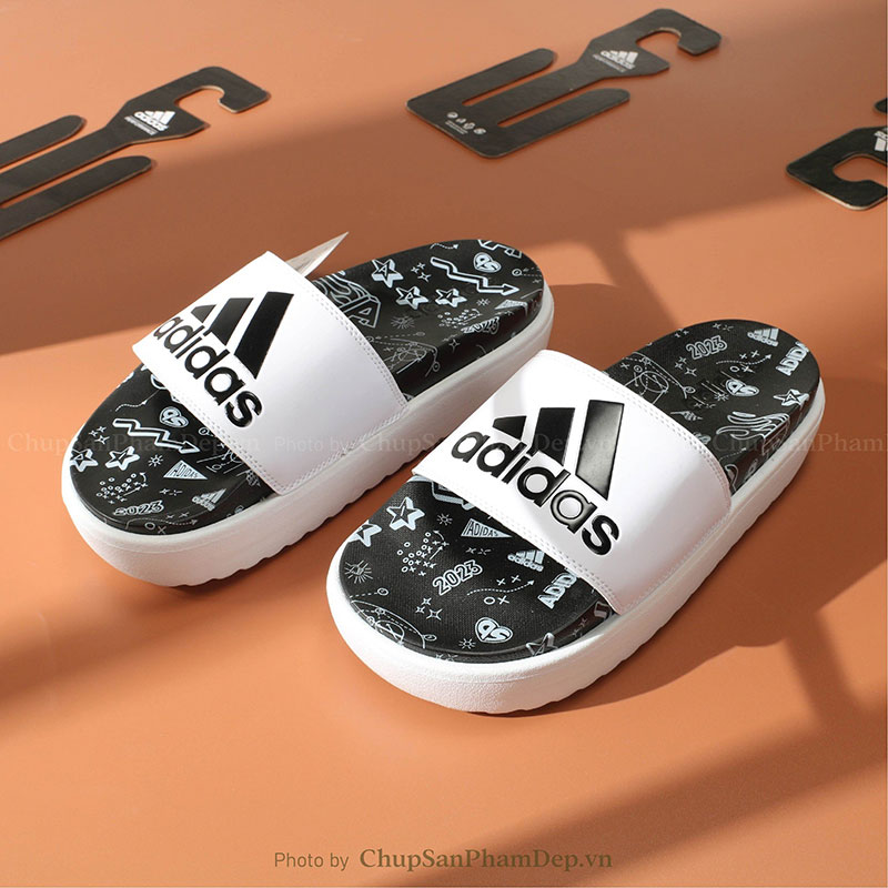 Dép Adidas 3D Đế Họa Tiết Bắt Mắt Siêu Hot