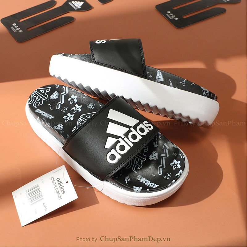 Dép Adidas 3D Đế Họa Tiết Bắt Mắt Siêu Hot