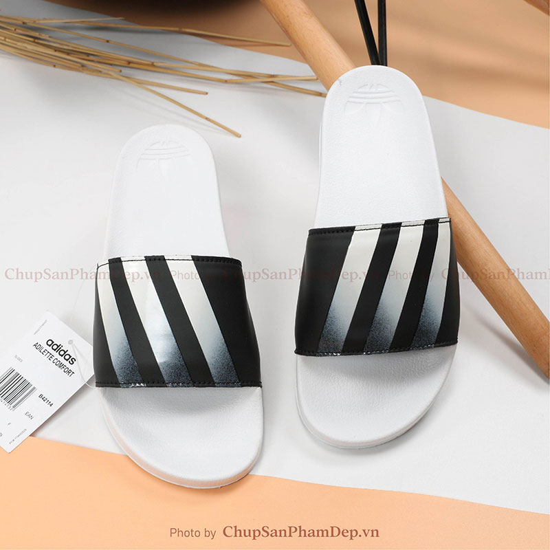 Dép Adidas Phối Màu Sọc Loang Hot Trend