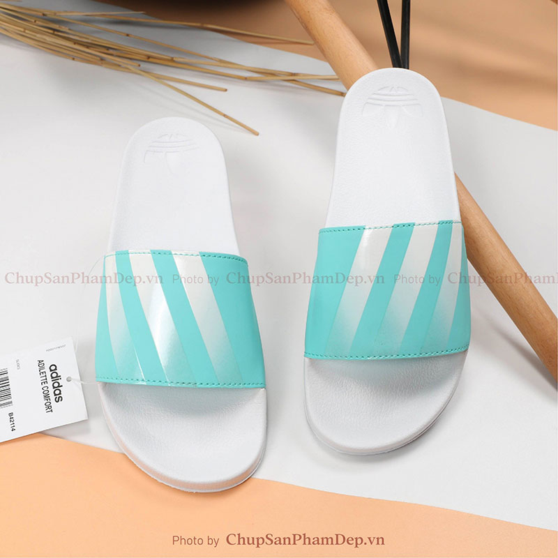 Dép Adidas Phối Màu Sọc Loang Hot Trend