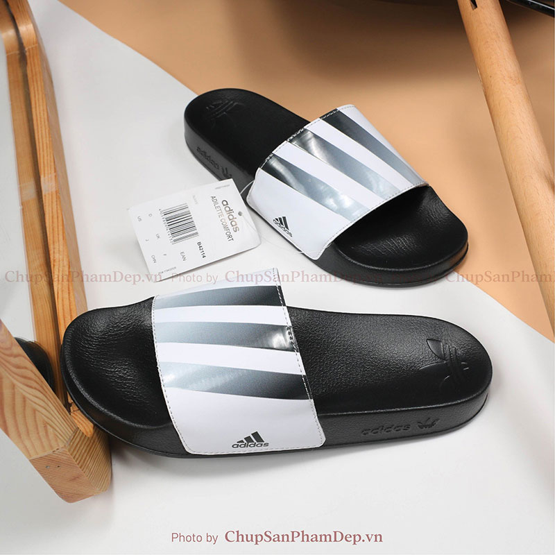 Dép Adidas Phối Màu Sọc Loang Hot Trend