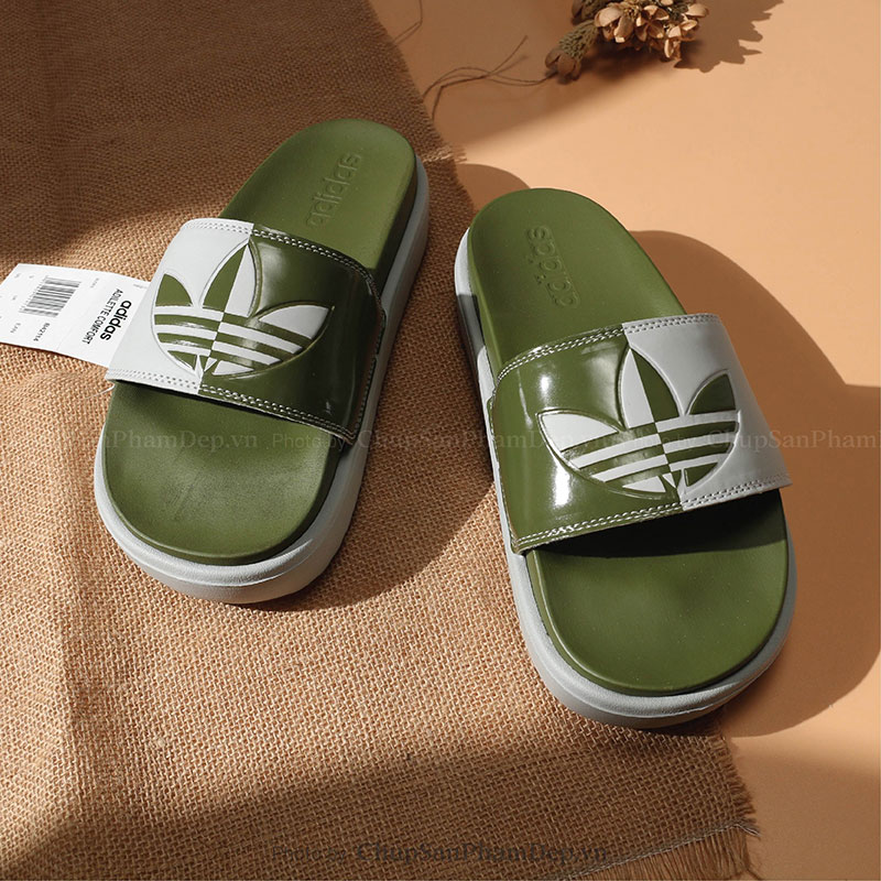 Dép Adidas Platform Phối Màu Logo Cao Cấp