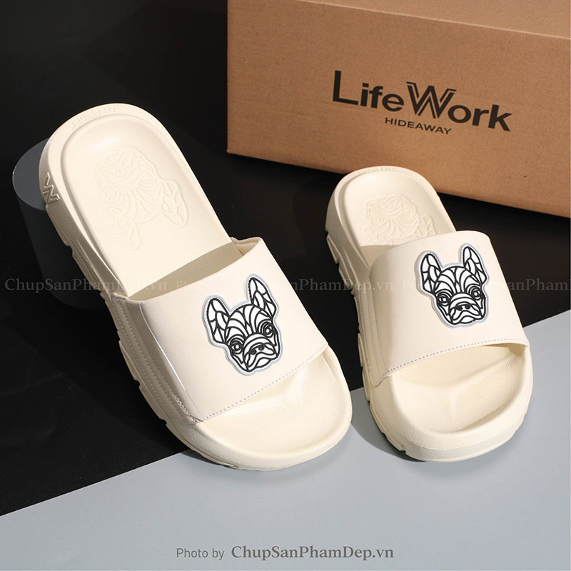 Dép Lifework Quai Màu Logo Trẻ Trung 