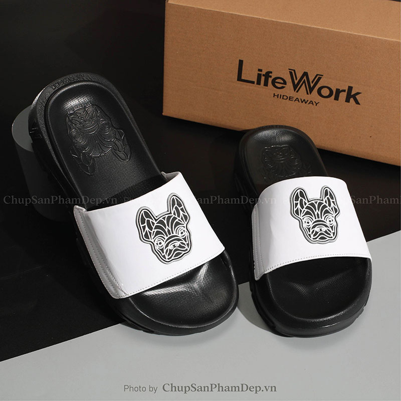 Dép Lifework Quai Màu Logo Trẻ Trung 