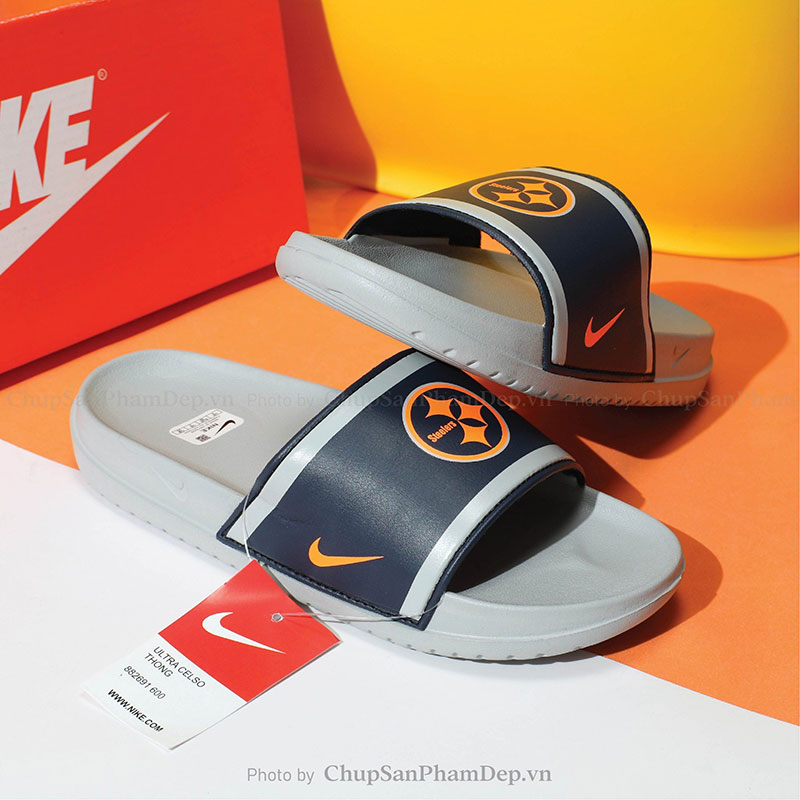 Dép Nike Logo Tròn Viền Màu Nổi Bật