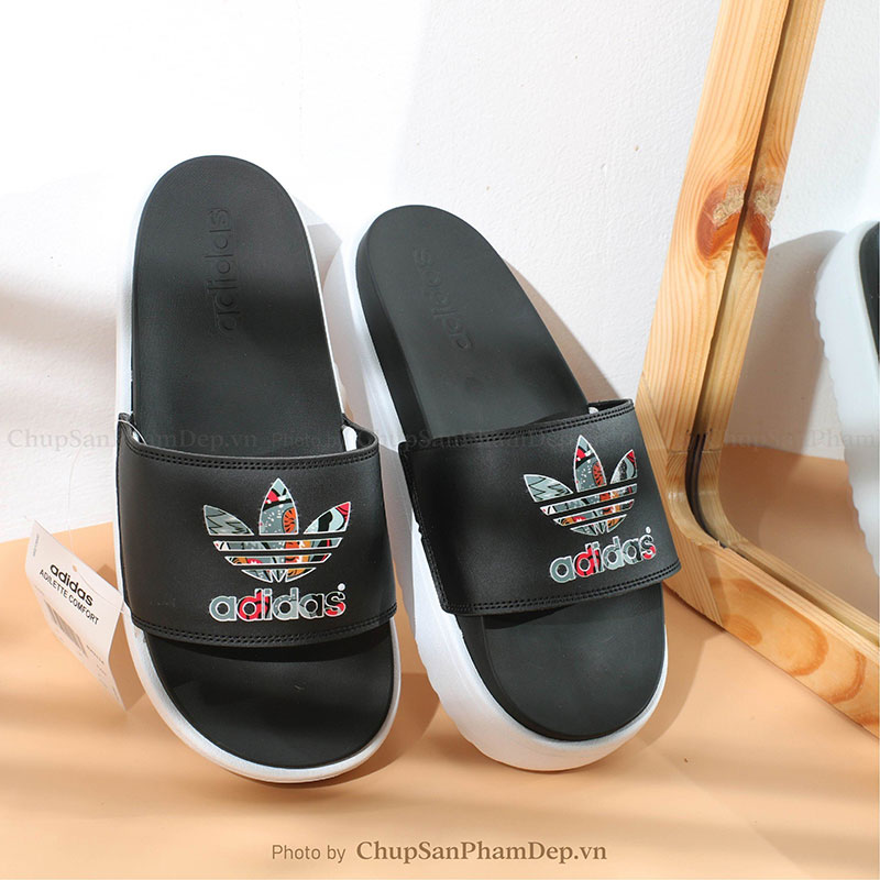 Dép Plus Platform Logo Họa Tiết Adidas Hot