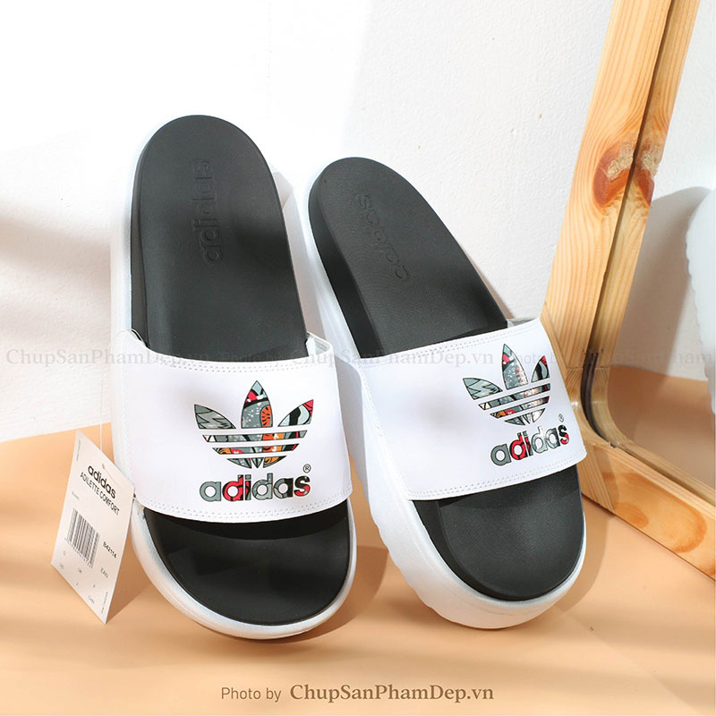 Dép Plus Platform Logo Họa Tiết Adidas Hot