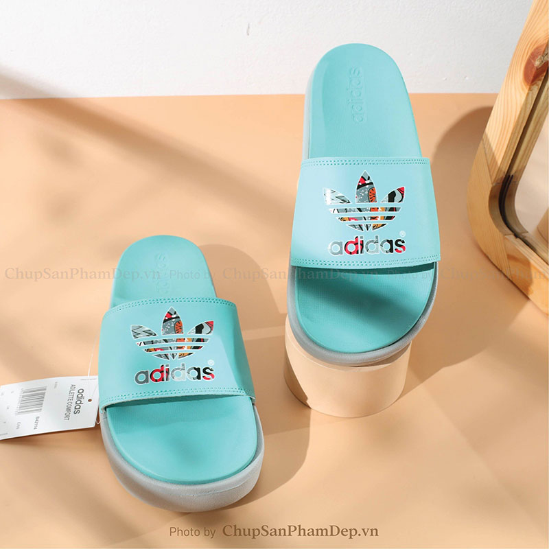 Dép Plus Platform Logo Họa Tiết Adidas Hot