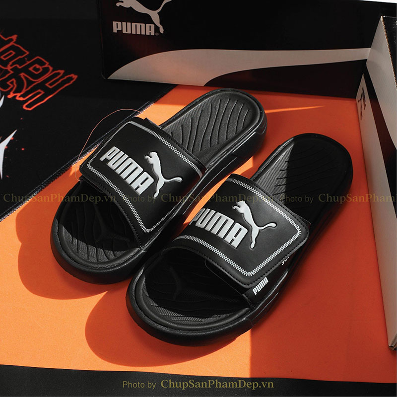 Dép Puma Quai Xé Logo Màu Thể Thao