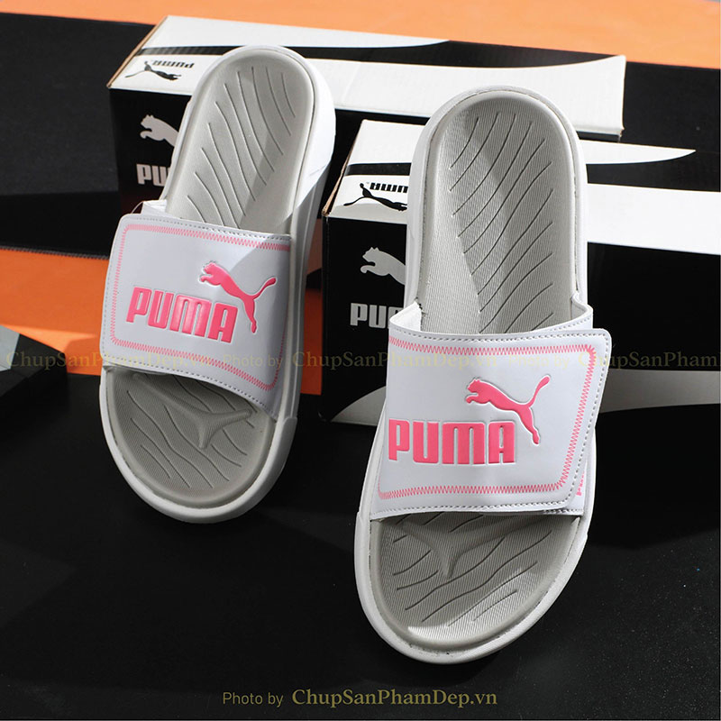 Dép Puma Quai Xé Logo Màu Thể Thao