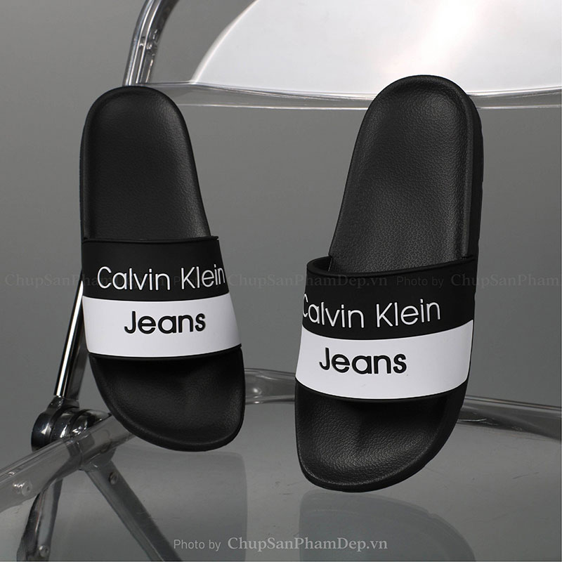 Dép Quai Ngang Sọc Chữ Calvin Klein Trẻ trung