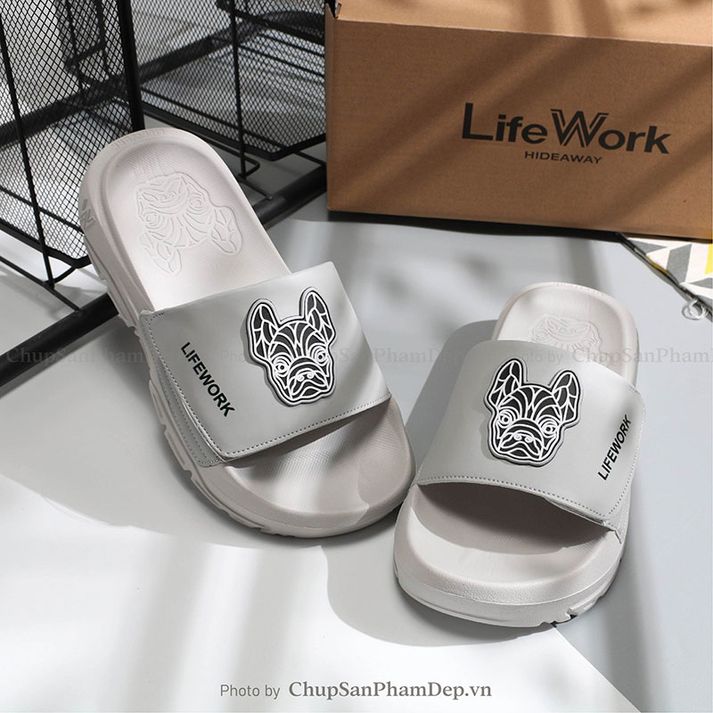 Dép Quai Xé Lifework Logo Nổi Siêu Hot 