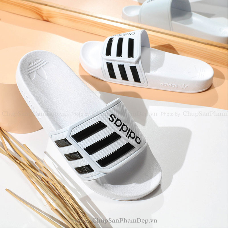 Dép Quai Xé Logo Chữ Adidas 3 Sọc Siêu Hot