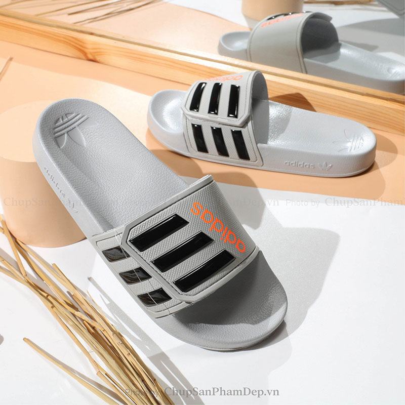 Dép Quai Xé Logo Chữ Adidas 3 Sọc Siêu Hot