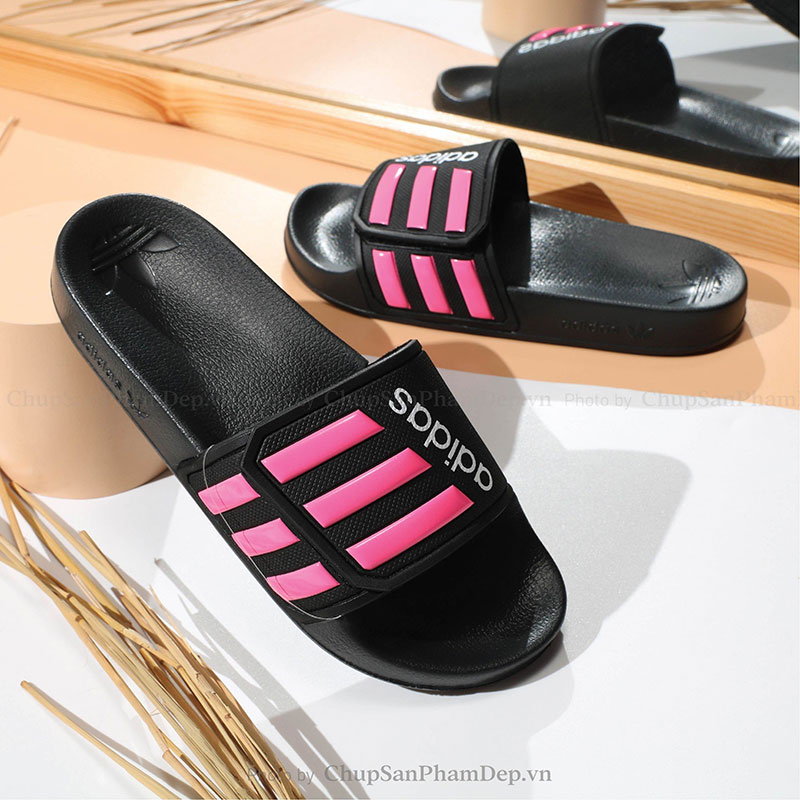 Dép Quai Xé Logo Chữ Adidas 3 Sọc Siêu Hot