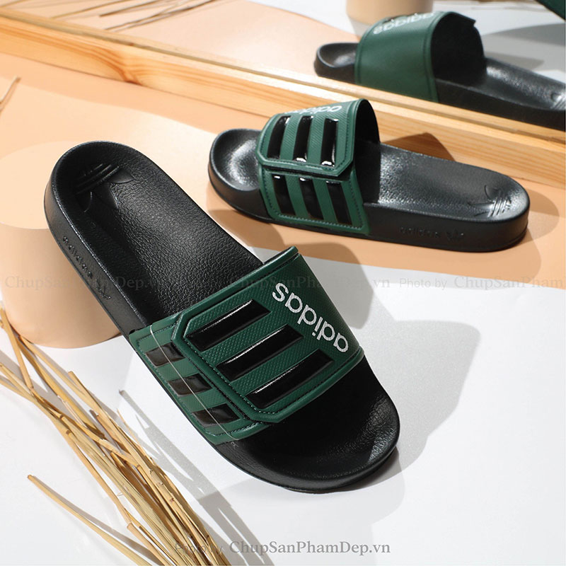 Dép Quai Xé Logo Chữ Adidas 3 Sọc Siêu Hot