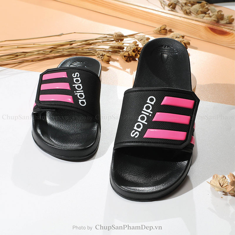 Dép Quai Xé Logo Chữ Adidas 3 Sọc Siêu Hot