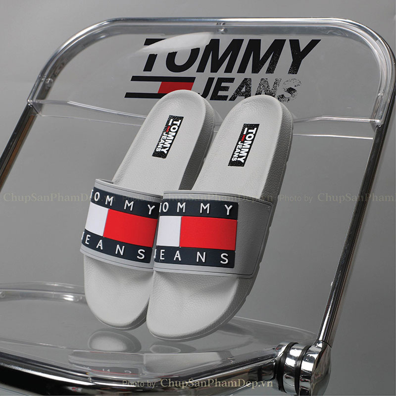 Dép Tommy Logo Jean Đế Màu Siêu Cấp