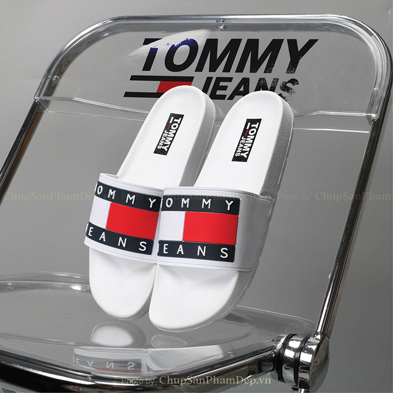 Dép Tommy Logo Jean Đế Màu Siêu Cấp