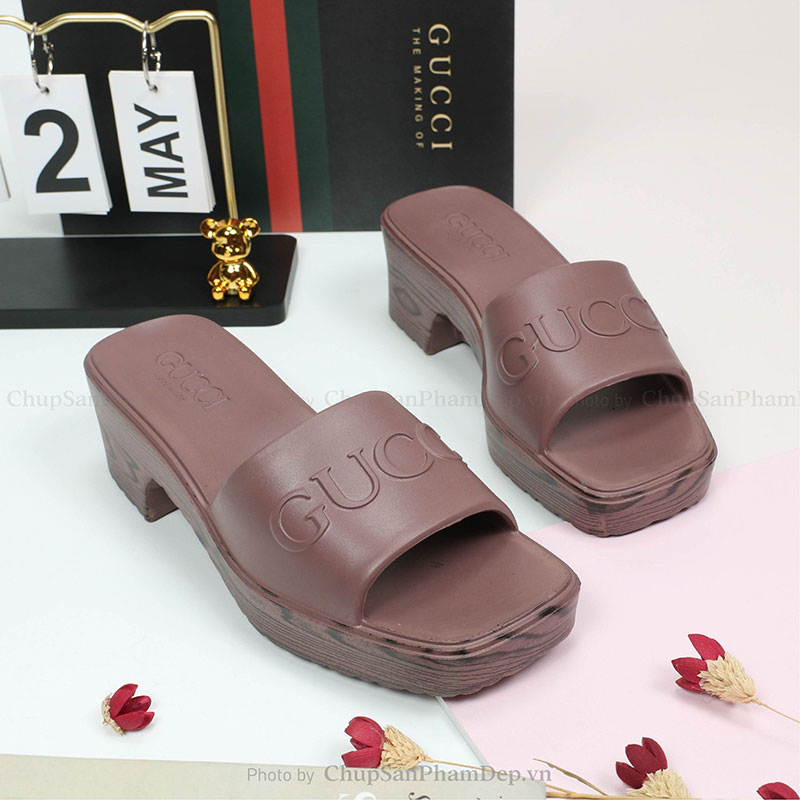 Đúc 6P Gucci Đế Vân Gỗ Sang Trọng Cao Cấp