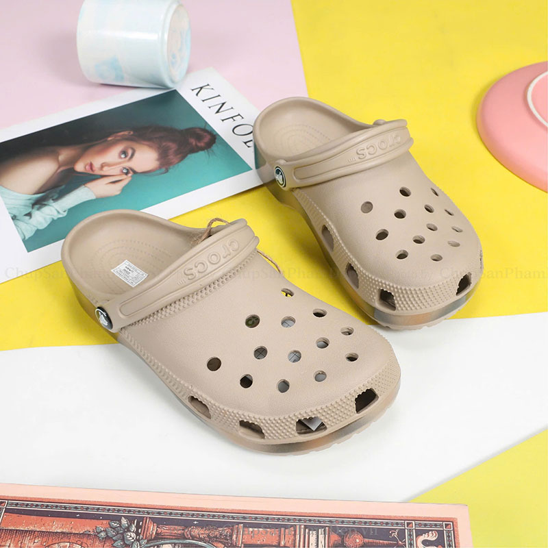 Sục Crocs 4P Đế Loang Màu 3D Cá Tính