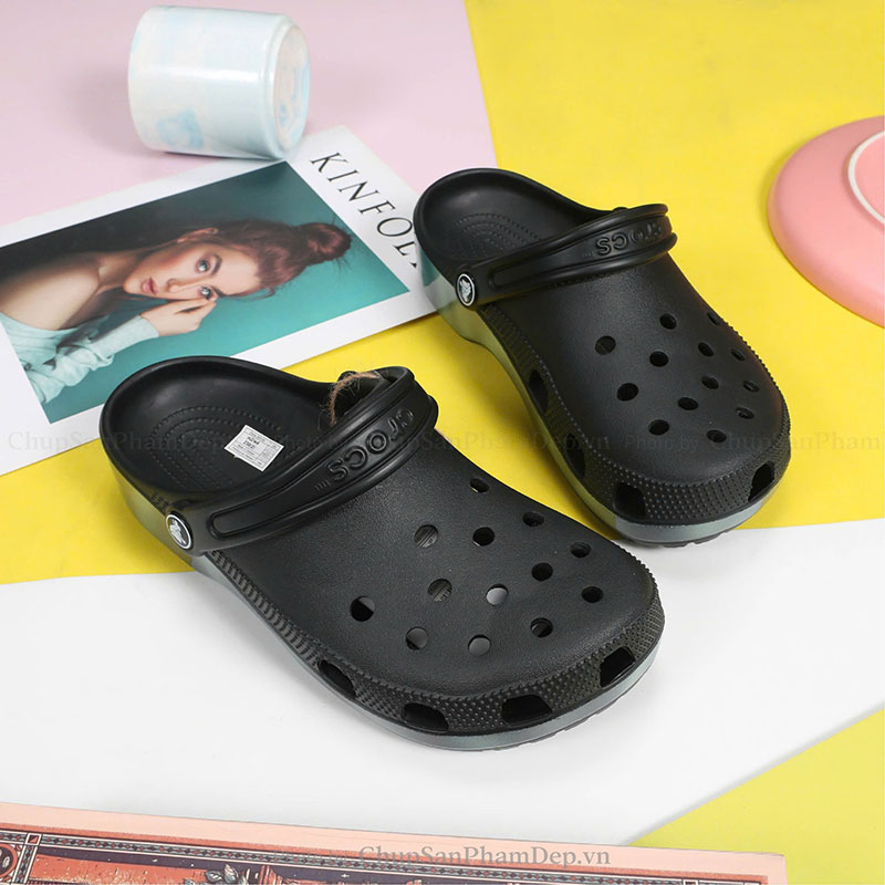 Sục Crocs 4P Đế Loang Màu 3D Cá Tính