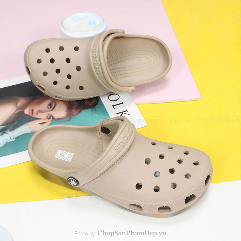 Sục Crocs 4P Đế Loang Màu 3D Cá Tính