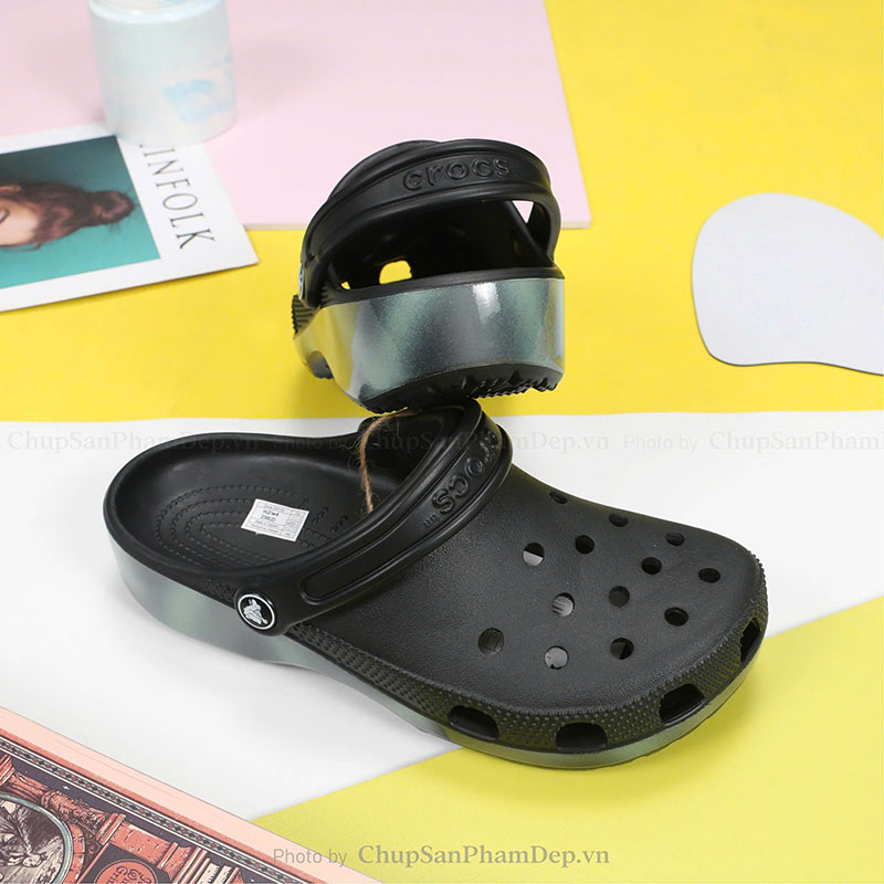 Sục Crocs 4P Đế Loang Màu 3D Cá Tính