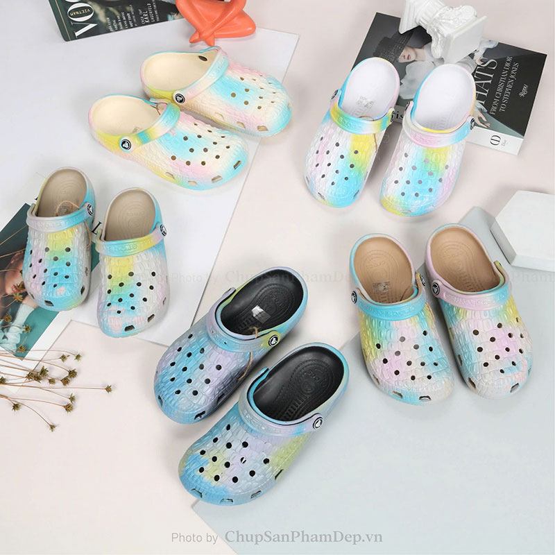 Sục Crocs Phối Loang Màu Siêu Hot