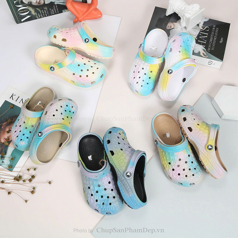 Sục Crocs Phối Loang Màu Siêu Hot