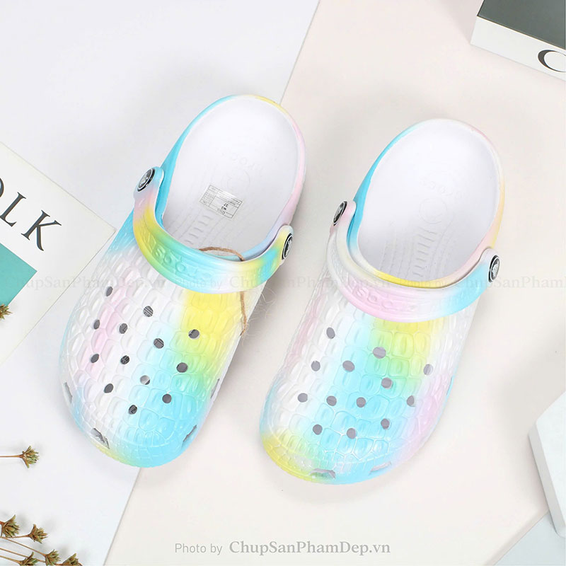 Sục Crocs Phối Loang Màu Siêu Hot