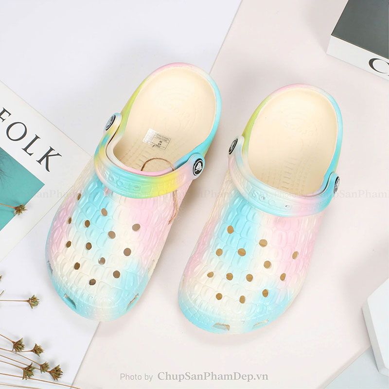 Sục Crocs Phối Loang Màu Siêu Hot