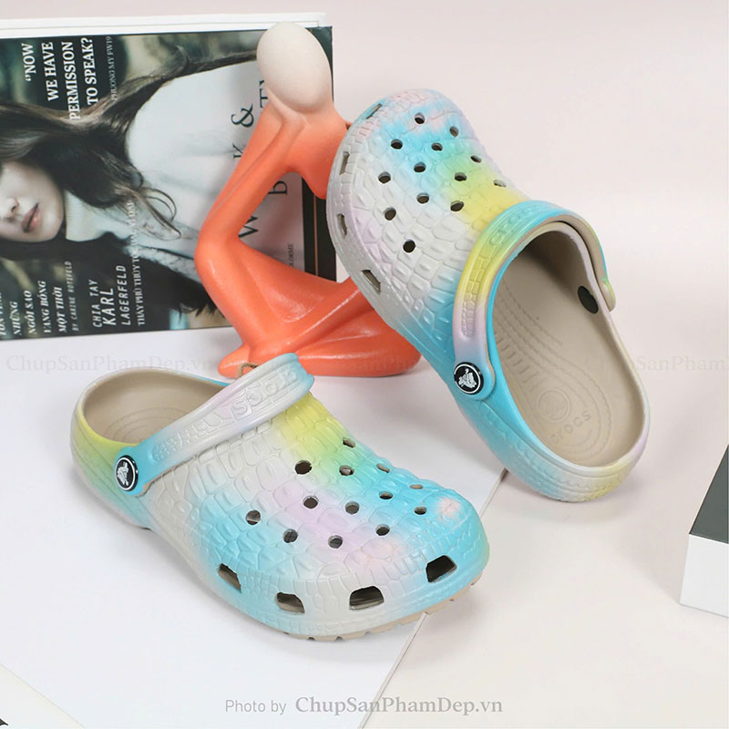 Sục Crocs Phối Loang Màu Siêu Hot