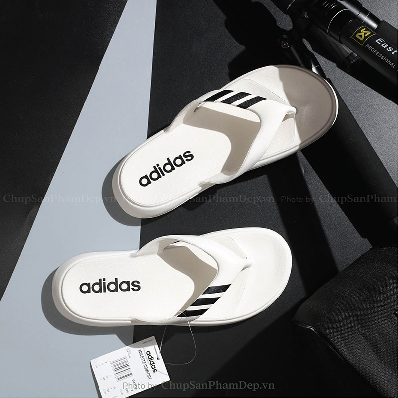 Dép Kẹp Đúc Adidas Quai Sọc Đơn Giản Phong Cách Thể Thao