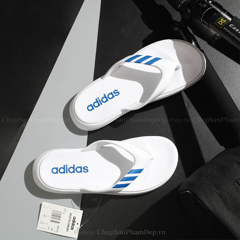 Dép Kẹp Đúc Adidas Quai Sọc Đơn Giản Phong Cách Thể Thao