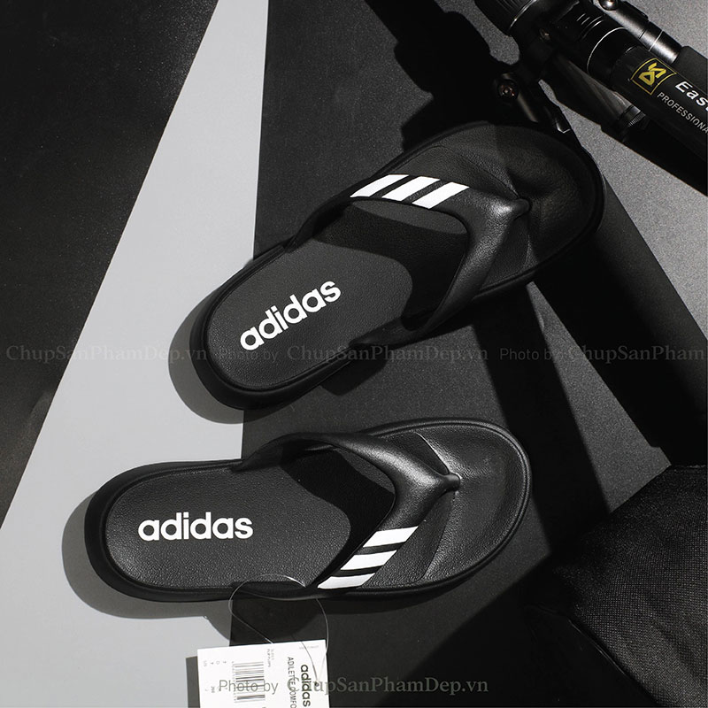 Dép Kẹp Đúc Adidas Quai Sọc Đơn Giản Phong Cách Thể Thao