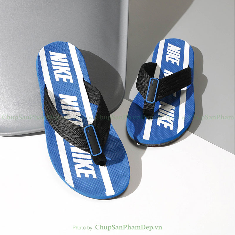 Dép Kẹp Logo Nike Đế Sọc Chữ Thể Thao