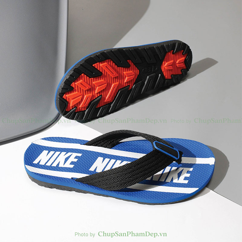 Dép Kẹp Logo Nike Đế Sọc Chữ Thể Thao