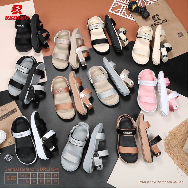 Giày Sandal 2 Quai Màu Redleo Năng Động