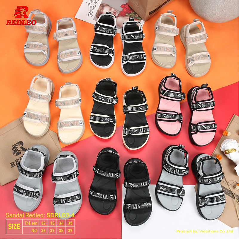 Sandal Hoạ Tiết Slides Redleo Cao Cấp