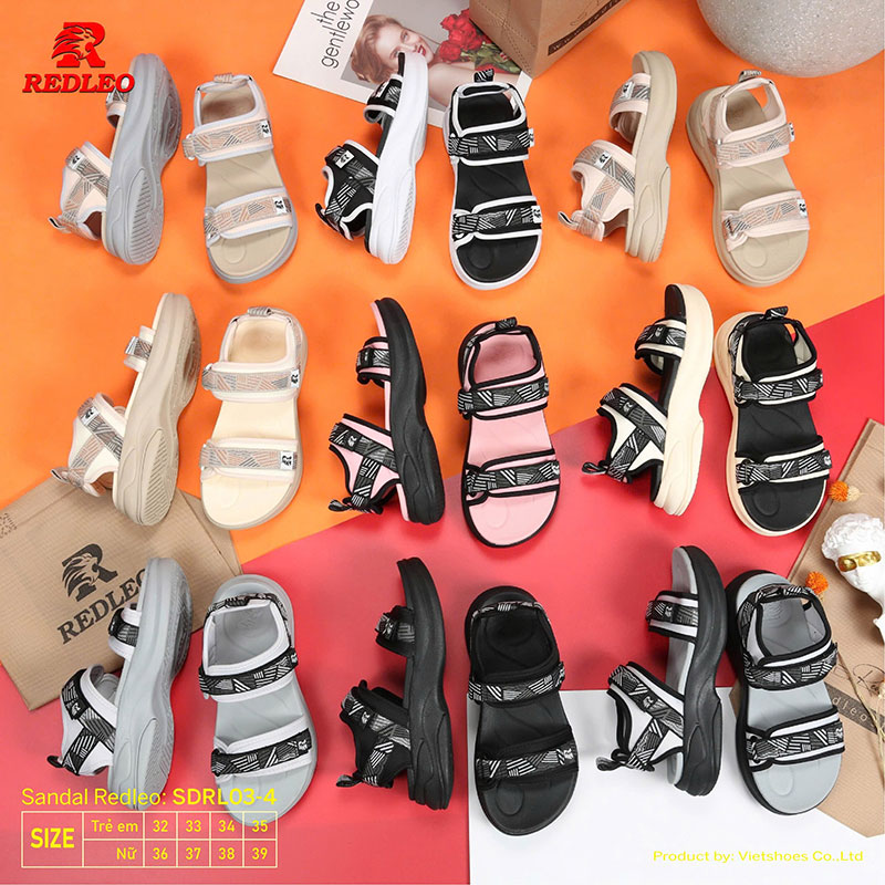 Sandal Hoạ Tiết Slides Redleo Cao Cấp