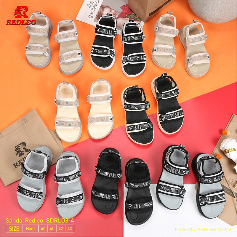 Sandal Hoạ Tiết Slides Redleo Cao Cấp