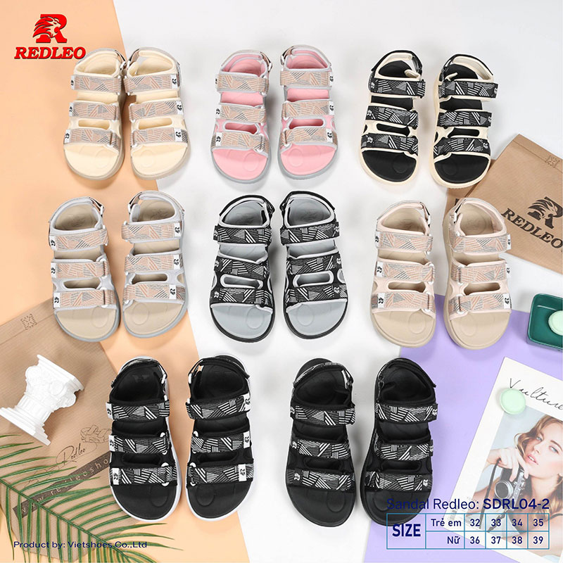 Sandal Redleo 3 Quai Sọc Thiết Kế Bắt Mắt