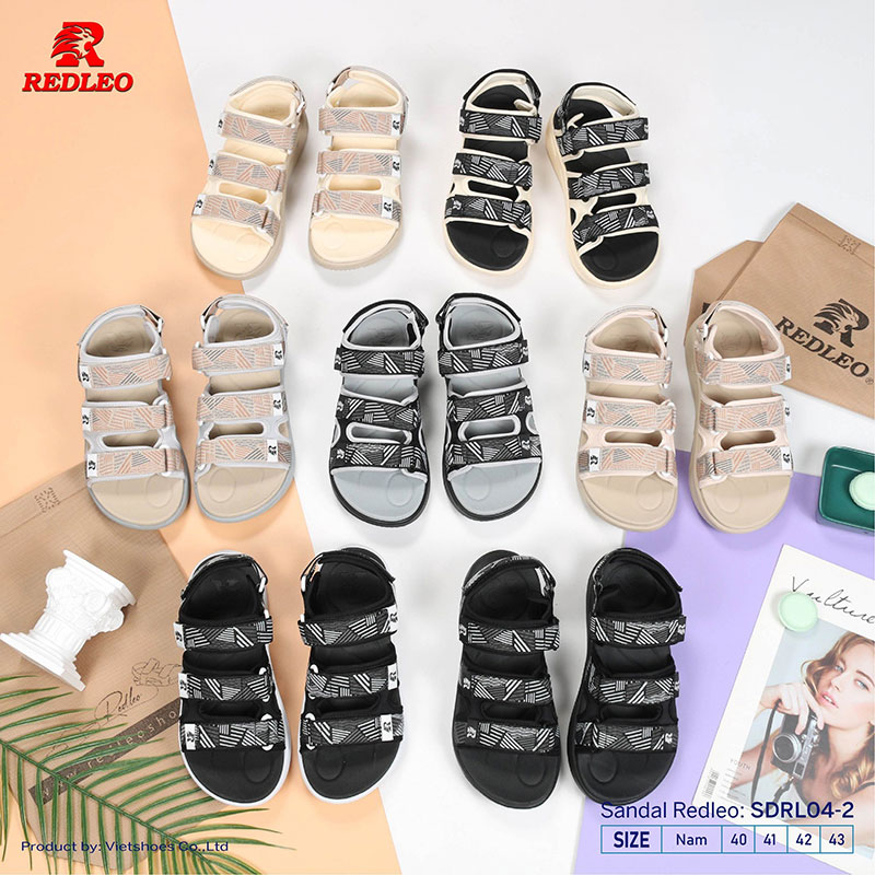 Sandal Redleo 3 Quai Sọc Thiết Kế Bắt Mắt