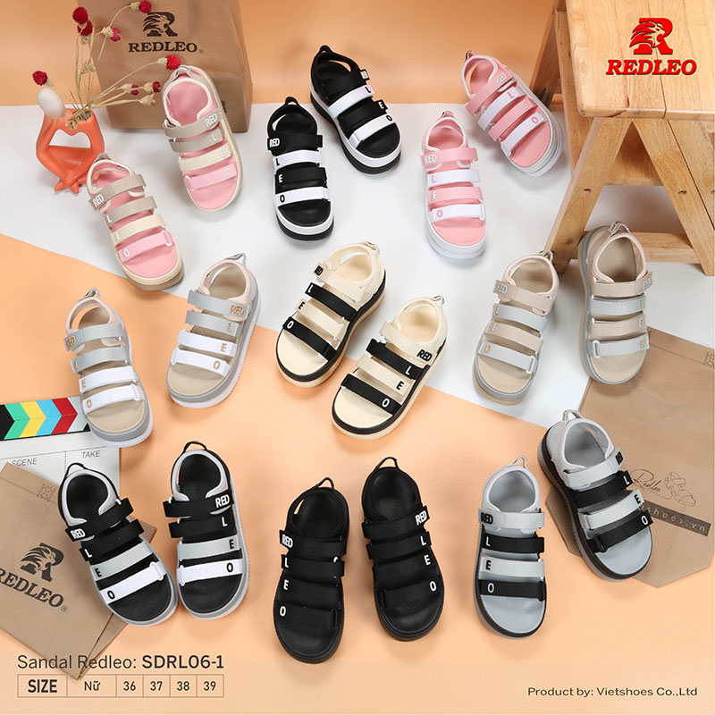 Sandal Redleo 7 Phân Chữ Thêu Cao Cấp